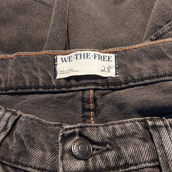 We the Free Tinsley Baggy High-Rise Straight Leg Black Jeans - 28 Good Condition - Picture 4 of 11